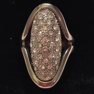 Vint White Crystal Dazzling SilverTone Cocktail 8